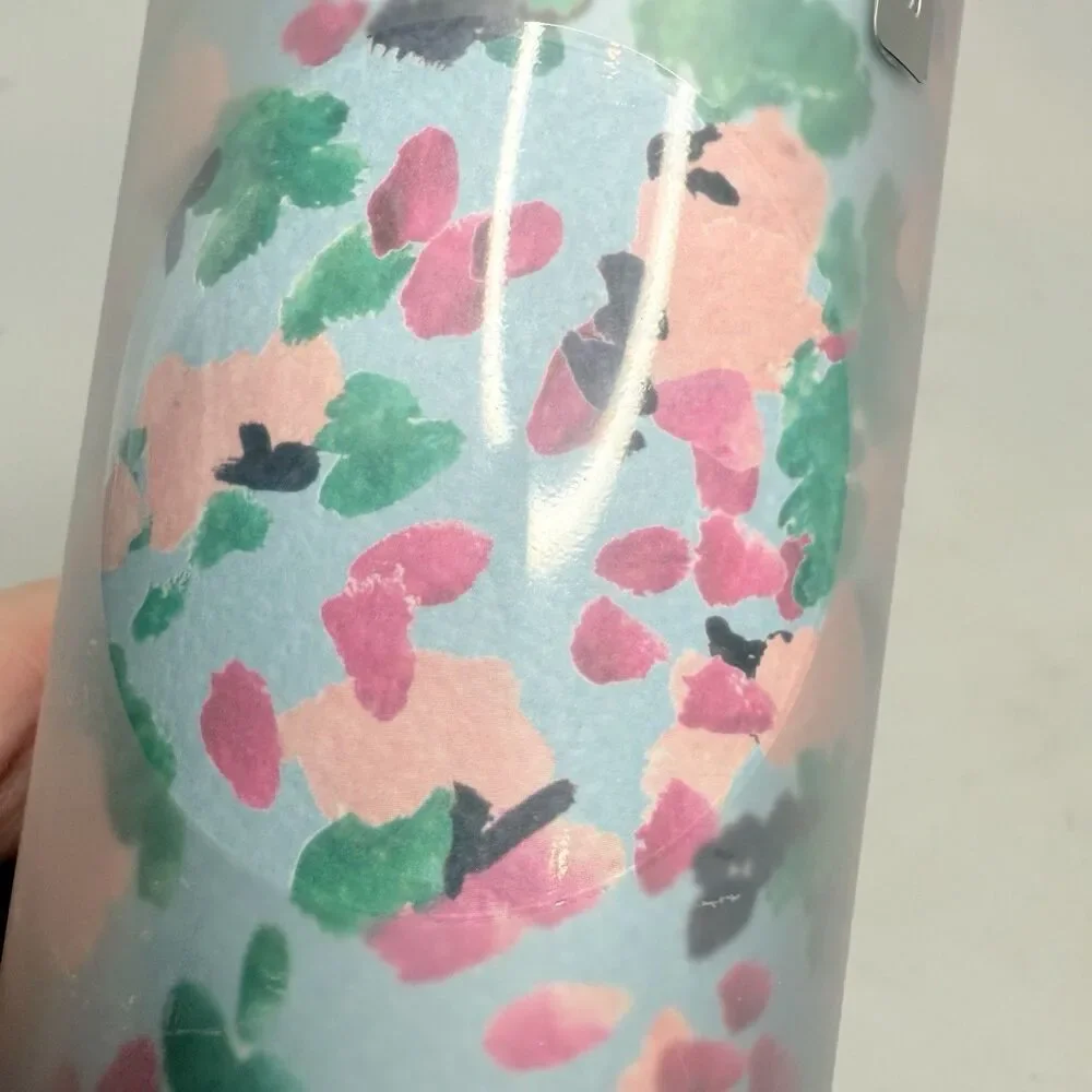 Starbucks 16 fl oz Floral Plastic Tumbler Snap-Out Lid BPA-Free Insulated